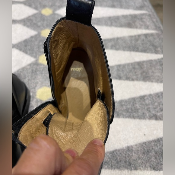 MAJE Leather ankle boots with silver hardware - Picture 5 of 9